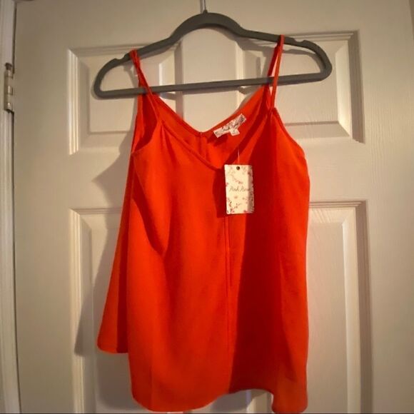 2/$39 Ladies coral cami tank top sz S - Picture 5 of 8